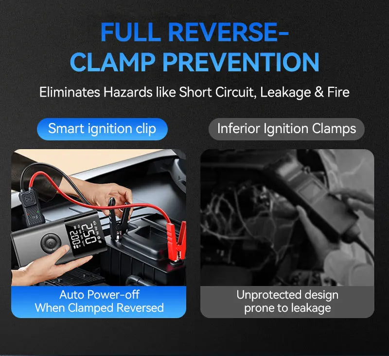 Car jump starter 6000A Jump Starter 150PSI Air Pump Multifunctional Tire Inflator Power Bank Lighting for Car