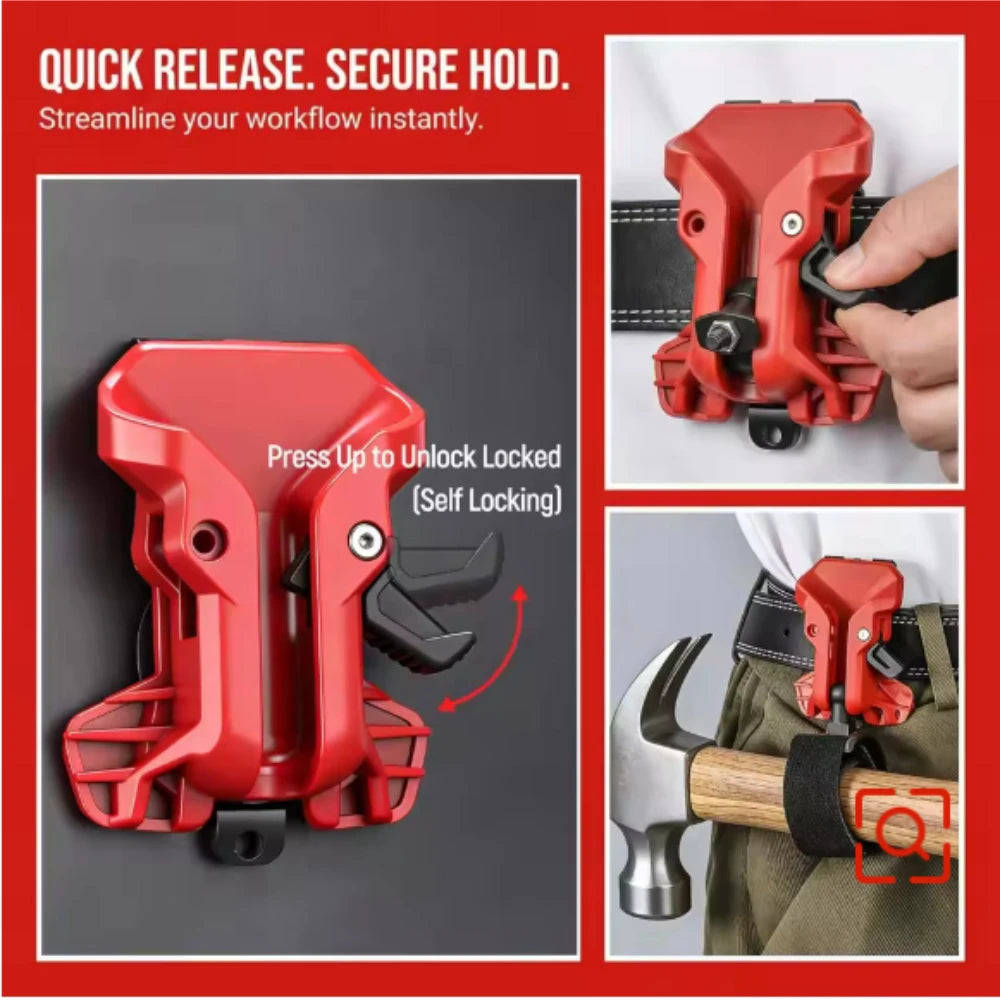 Self-locking Drill Holder Belt Clip Quick Release Heavy Duty Tool Holster for Power Drill Electric Screwdriver Tools Accessories