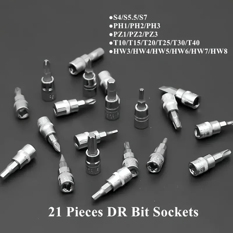 46pcs-Pack Car Repair Tool Kit: Ratchet Torque Wrench, Wrench, Screwdriver, Socket Kit - Perfect for Motorcycle And Car Repair