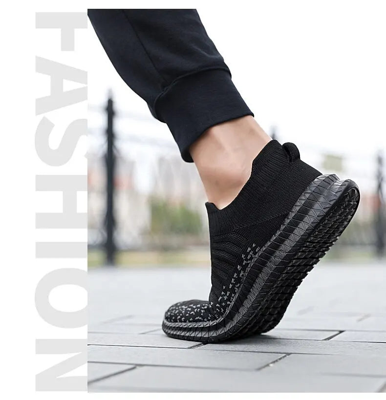 Men Shoes Breathable Men's Sneakers Comfortable Running Shoes Tenis Outdoor Slip On Walking Sneakers Sock Jogging Shoes