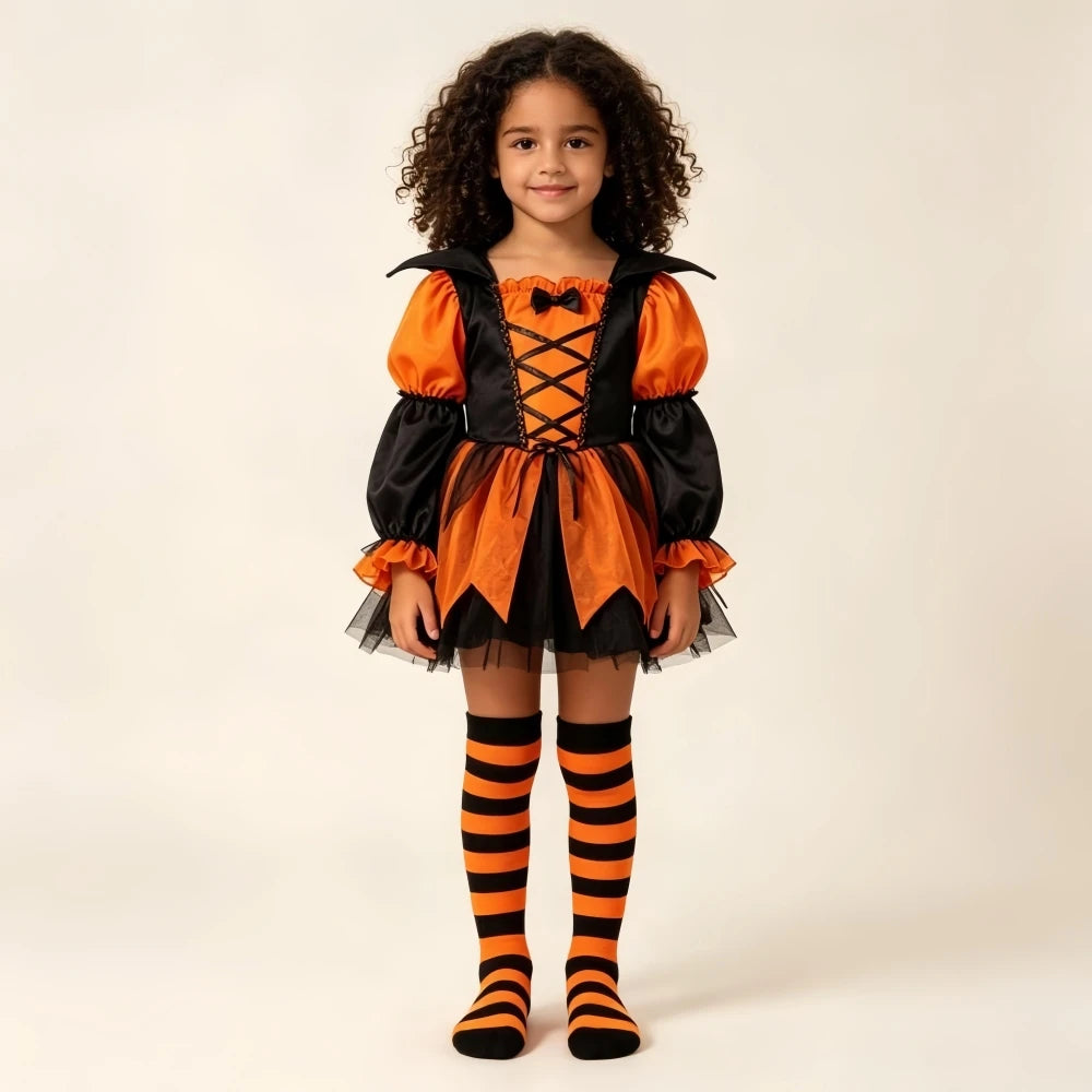 Kids Knee High Socks Cotton Halloween Colorful Zebra Stripes Long Tube Clown Striped Knee Socks Boys Girls Dopamine Xmas