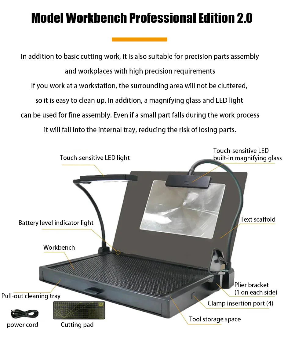Professional Upward Committee Model Workbench Edition 2.0 for Cutting Grinding Assembly And Model Making