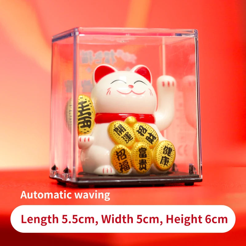 Solar Luck Cat Waving Cat Solar Powered Cat Solar Powered Cute Waving Cat Good Luck Wealth Welcoming Cats Home Display Car Decor