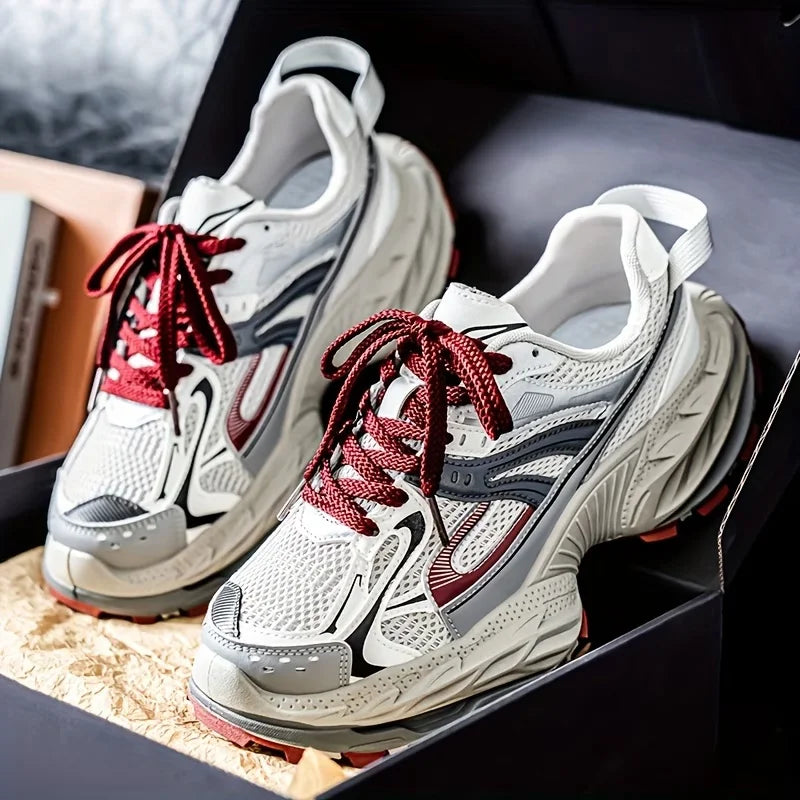 Men'S Breathable New Mesh Thick-Soled Chunky Ah Gan Men'S Shoes Casual Height-Increasing Popular Sneakers