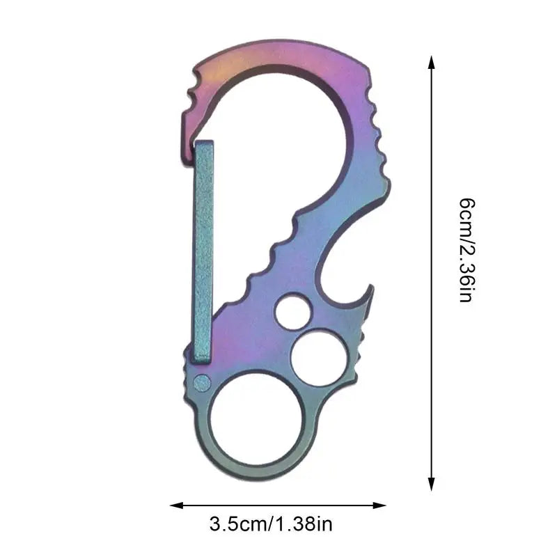 Titanium Carabiner Keychain Clip Keychain Bottle Opener Key Holder For Keychain 2 In 1 Key Chain For Shopping Hiking Camping