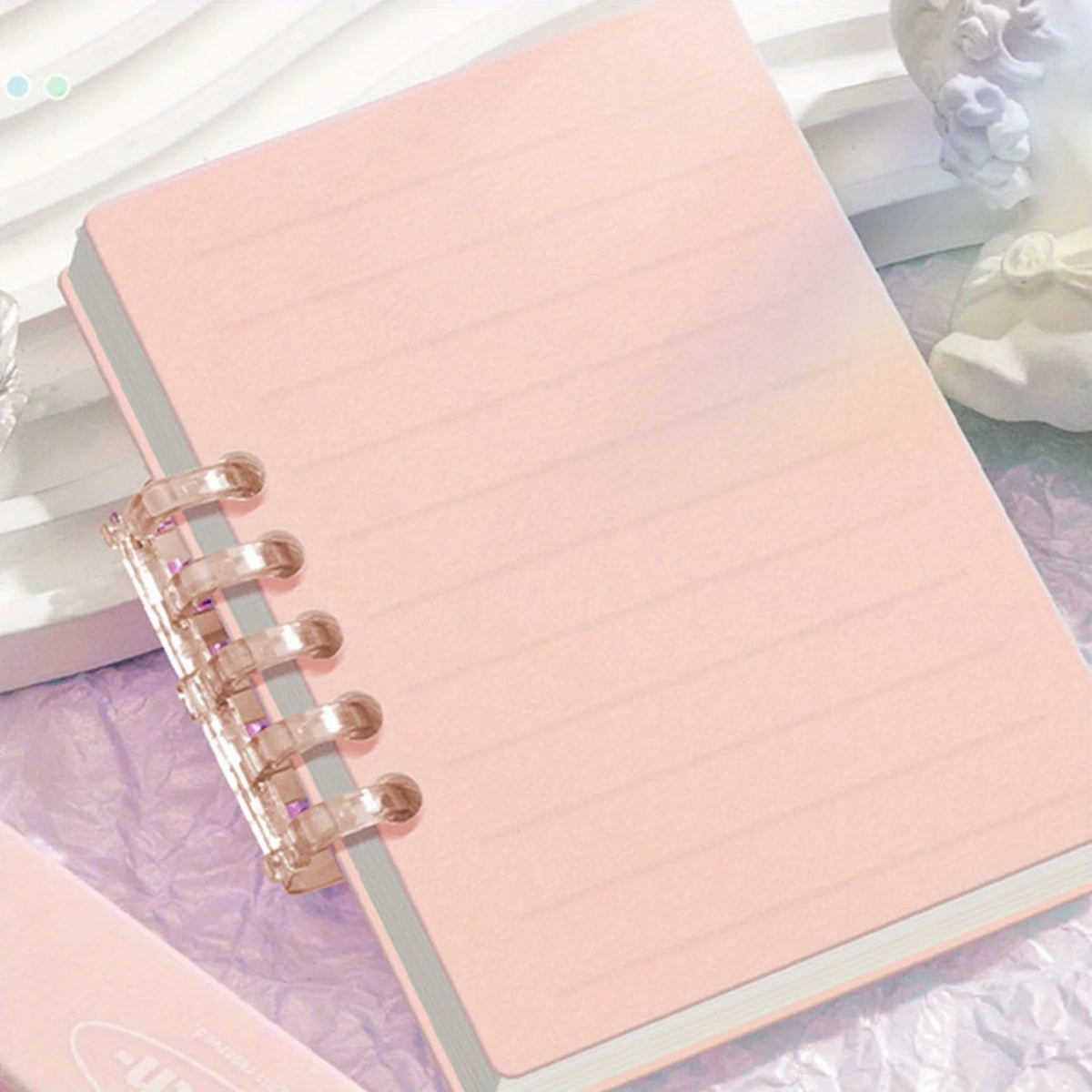 1PC 80 Sheets Portable A7 Mini Loose-Leaf Notebook, Pocket Memo Diary Planner, Agenda Organizer for School & Office Supplies