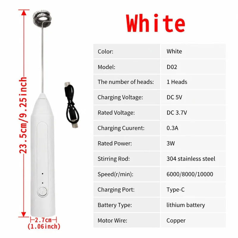 Kitchen Powerful Stirrer Milk Frother Handheld Foam Maker for Lattes Whisk Drink Mixer Coffee Electric Egg Beater