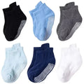 6Pairs/set Children's Socks For Boys Girls Casual Sport Kids Floor Boat Boy Girl Solid Baby Toddler Sock Anti-slip Spring Autumn