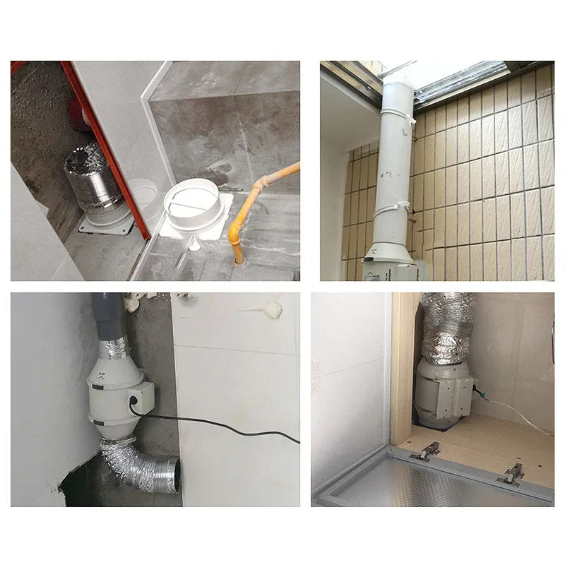 Válvula de Retenção de Ventilação para Dutos em Linha, Obturador Anti-retorno para Exaustão de Cozinha e Ventilação Doméstica