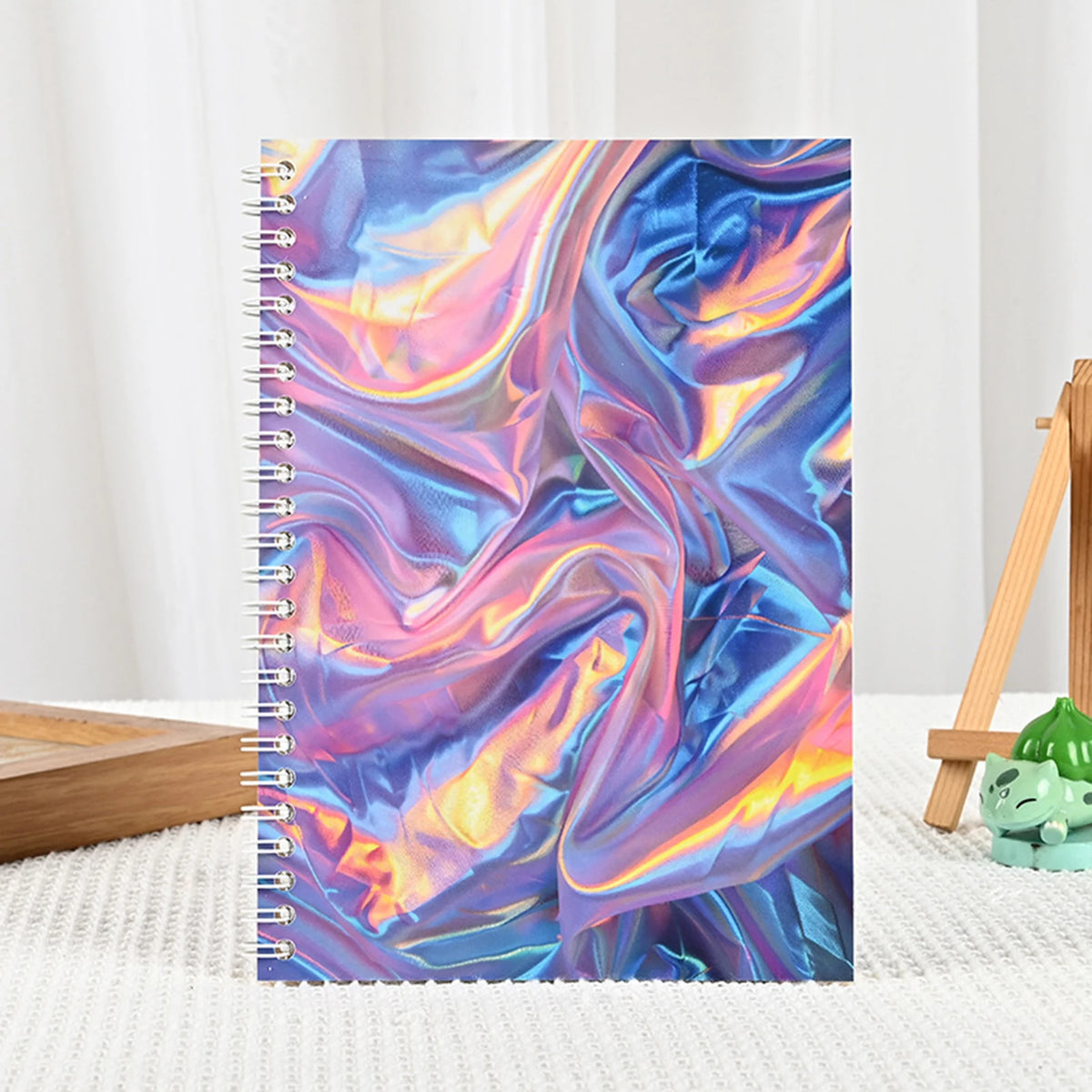 Double Sided Release Paper Notebook Binder with Thick Loose Leaf Sheets for Scrapbooking Sticker Organization Creative Planning