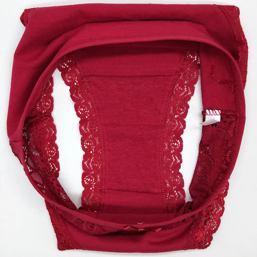 Women Underwear Cotton Sexy Lace Ladies Knickers Panties Low Waist Everyday Briefs 6 pcs/lot