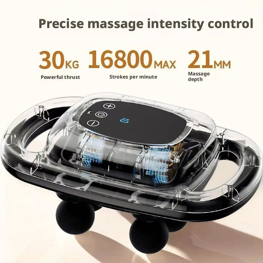 High-Power Portable Oscillating Massage Gun with Six-Head Deep Tissue Muscle Relaxation Device for Home Use