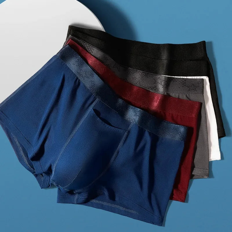 Gun split Briefs Men Modal Summer Breathable Sports boxers Ice Silk ice bag shorts