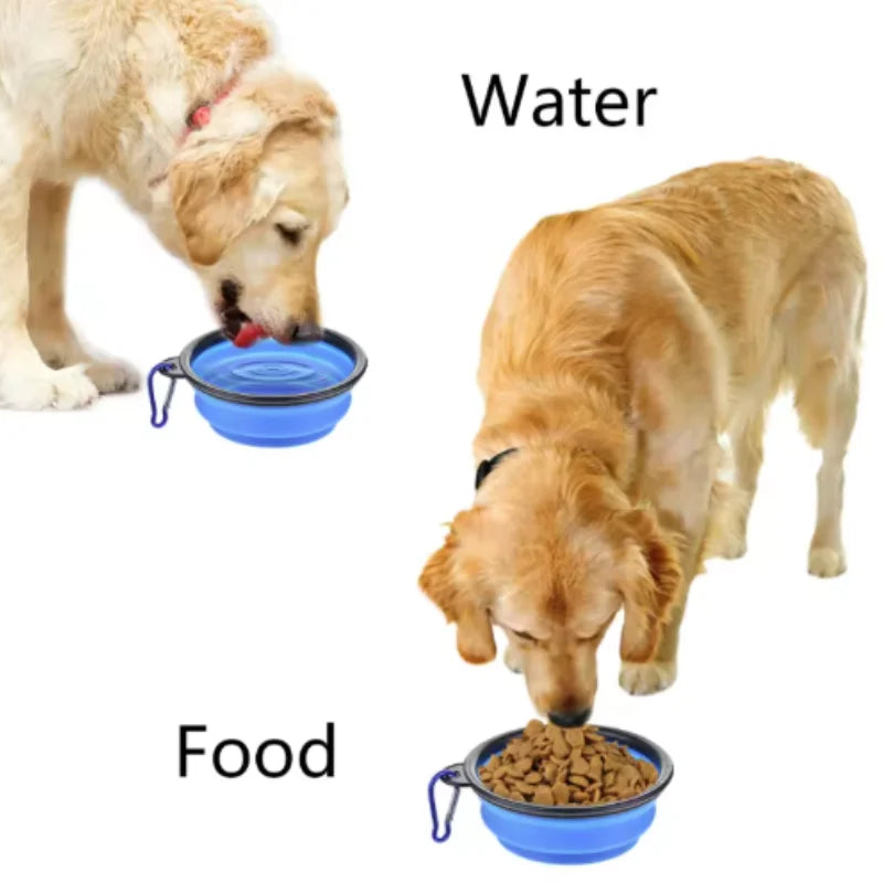 Durable TPR Portable Pet Food Bowl for Cats And Dogs Silicone Collapsible Travel Outdoor Water Food Bowl for Pets