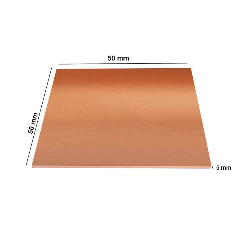 1PCS Thickness 0.25-5mm 50-300mm 99.9% Purity Copper Metal Plate Good Mechanical Properties and Thermal Stability Copper Plate