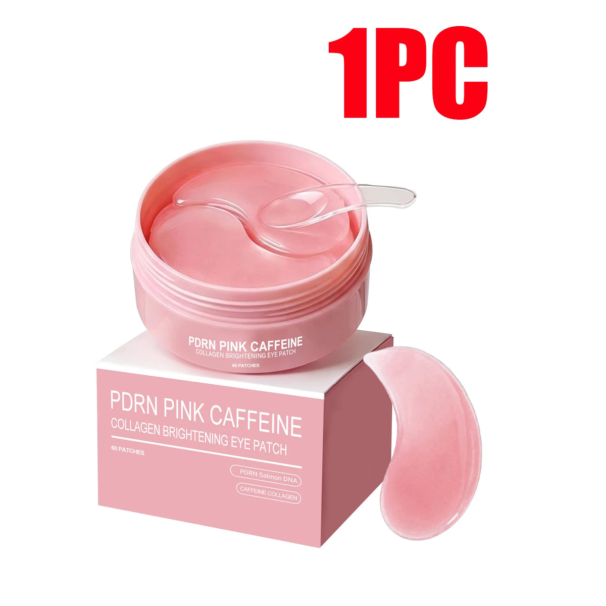 PDRN Pink Collagen Brightening Eye Patches Reduce Dark Circles Puffiness+Multi Balm Stick Hydrating Firming Face Neck Skin Care