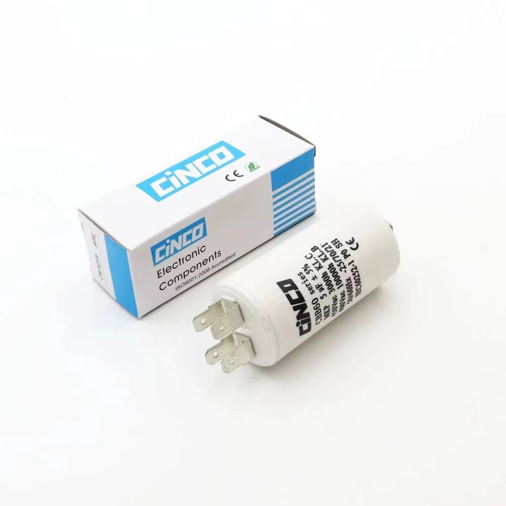 Condensador de motor CBB60 14-35uF 450V, condensador de arranque para bomba de água, peças para micro motor AC 50/60 Hz com ficha dupla