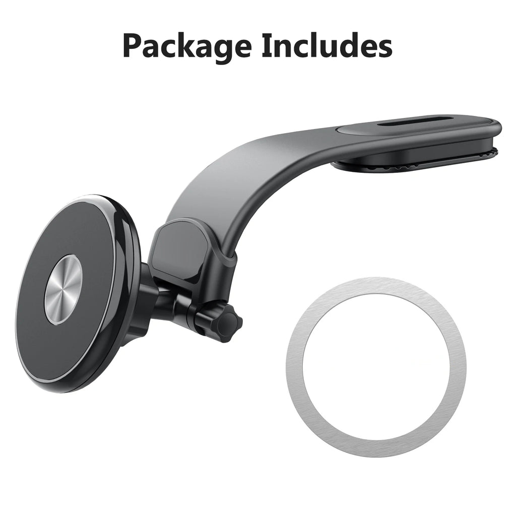 Bendable Aluminum Arm Magnetic Car Phone Holder Universal Car Dashboard Cell Phone Mount for MagSafe iPhone 17 16 Xiaomi Huawei