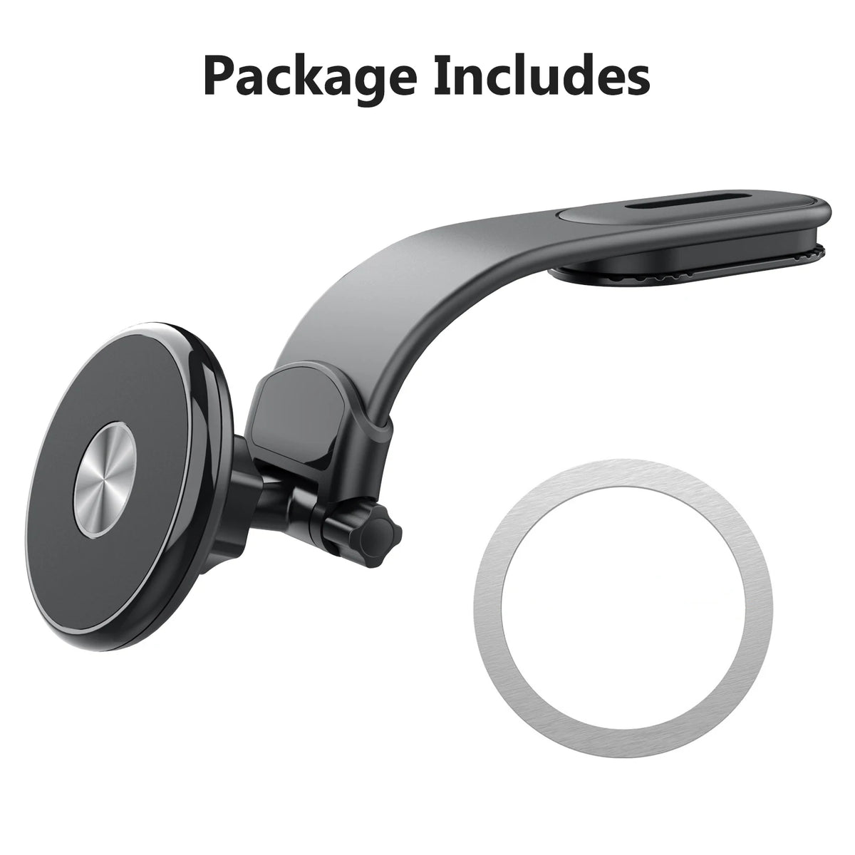 Bendable Aluminum Arm Magnetic Car Phone Holder Universal Car Dashboard Cell Phone Mount for MagSafe iPhone 17 16 Xiaomi Huawei