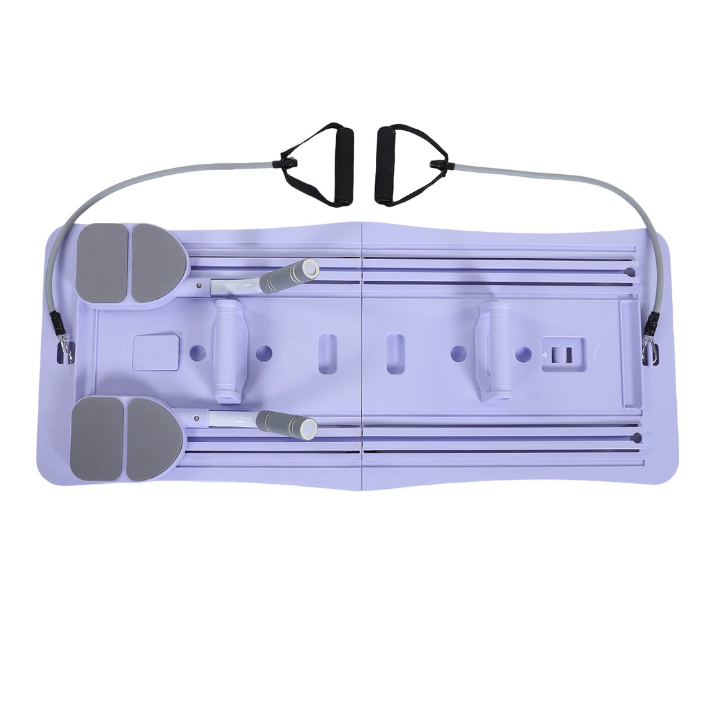 At Home Pilates Board Foldable 4-in-1 Exercise Ab Wheel Roller Exercise Equipment for Home Gym Workout Core Trainer