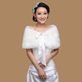 Thicken Imitation Fur Elegant Wedding Jackets Soft Cape Bridal Wrap Winter Cape Plush Wrap Fur Shawl Wedding Bridal Shawl