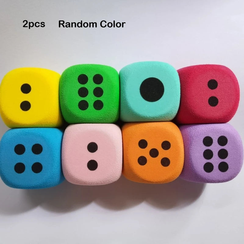 1PC 80mm Large Foam Dot Dices Six Sides Dices Kids Counting Toy Learning Aids for Class Board Game Classroom Math Teaching