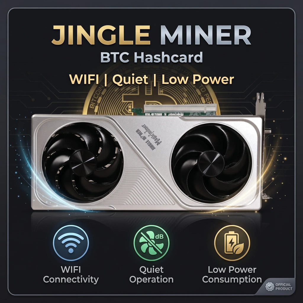 New Jingle Miner BTC Hashcard 12.5Th/s BTC Miner Magic Miner WIFI Home Mining 200W Low Power Quiet SHA-256 Miner Bitcoin Miner