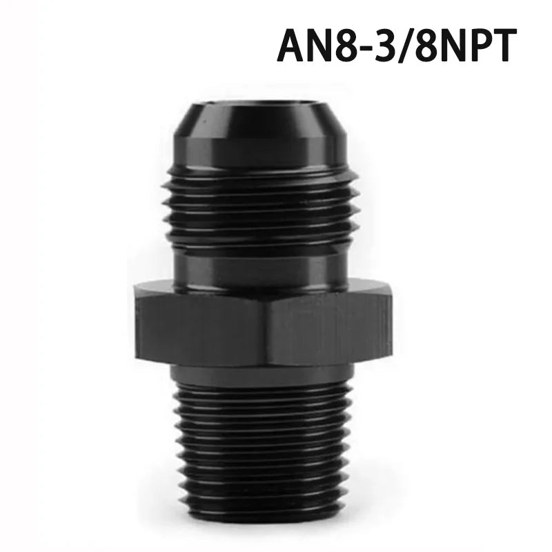 AN4 AN6 AN8 AN10 AN12 To 1/8 1/4 3/8 1/2 3/4 NPT Oil-cooled Adapter Universal Straight Fuel Hose Adapter Pipe Thread Fitting