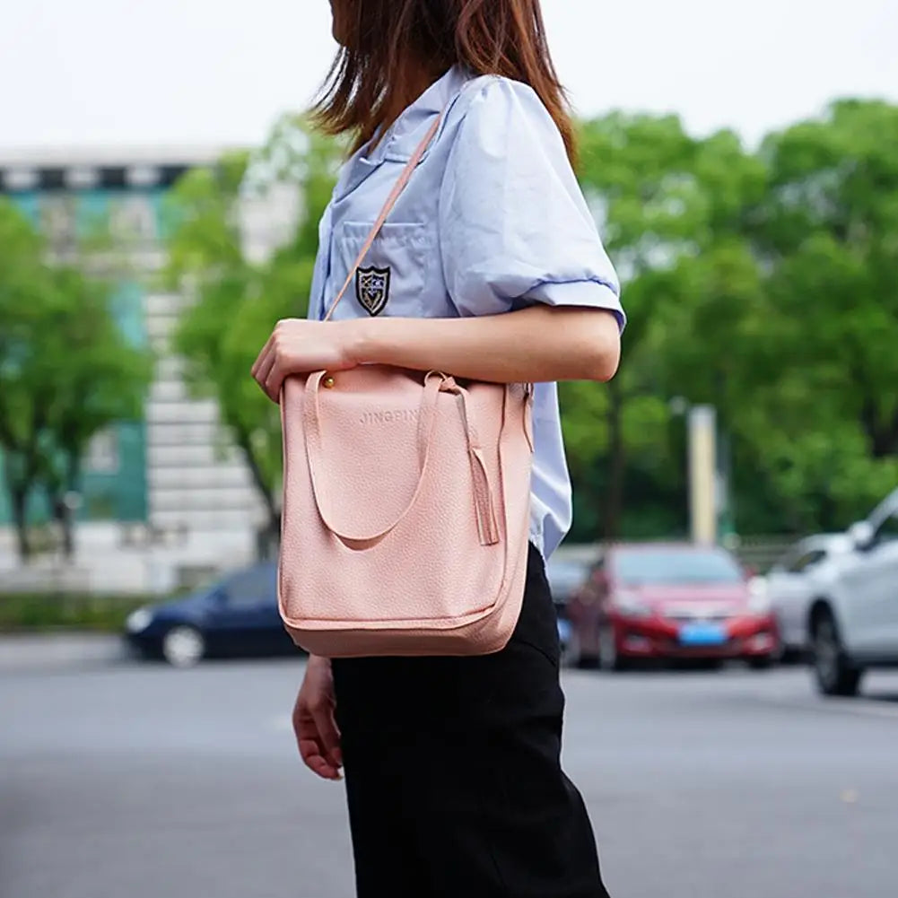 4Pcs Women Bag Set Handbag,Crossbody Bag,Storage Bag,European Fashion Large Capacity Casual Shoulder Bag Holiday Gift
