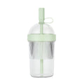 Portable Plastic Coffee Tumbler with Lid Straw Reusable Transparent Water Cup for Office School Gym Outdoor Travel