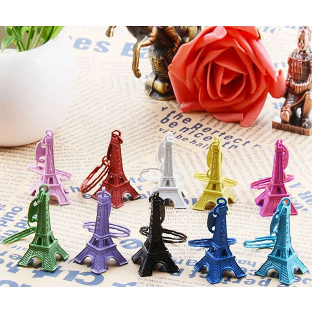 20Pcs Paris Retro Mini Eiffel Tower Model Cute Keychain Keyring Keyfob Gift