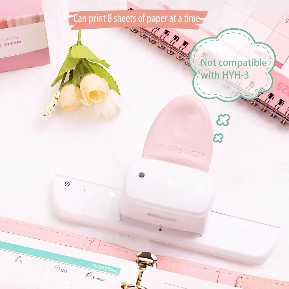 1PC 3-Hole Punch, 4mm Loose-Leaf Punch, Universal A5/A6/A7 Paper, Suitable for DIY Scrapbooks and Notebooks.