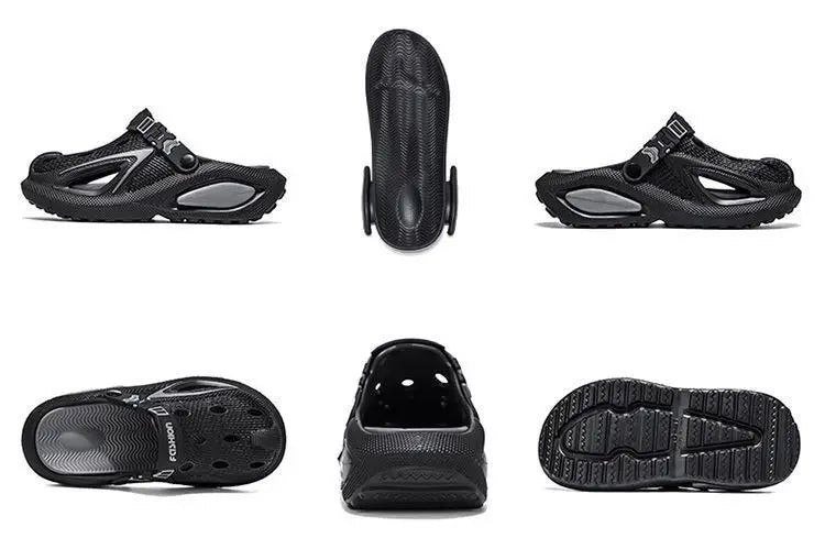 7CM thick soled perforated shoes for men's summer outerwear 2026 new thick soled wear-resistant and non slip sandals
