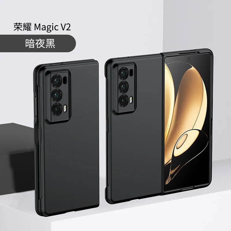 PC Hard Shell Phone Case For Honor Magic V2 Solid Color Protective Cover