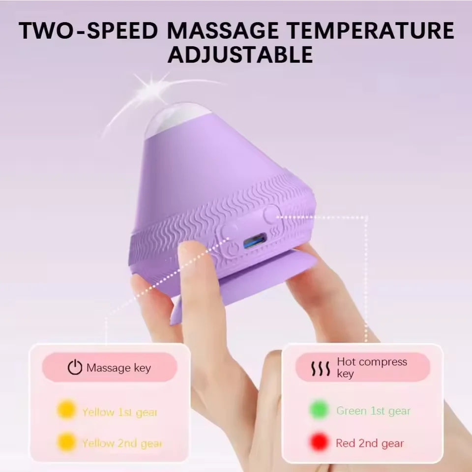 Fitness Relaxation Massager Ball Silicone Massage Ball 2 Gear Vibrating for Pain Relief Waist Back Neck Shoulder