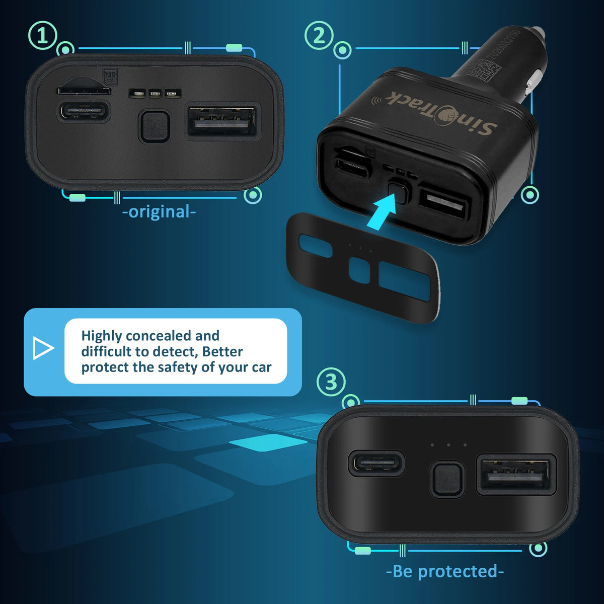 SinoTrack 4G USB Car Cigarette Lighter GPS Tracker ST-909L Car Phone Charger with Free Online Tracking APP