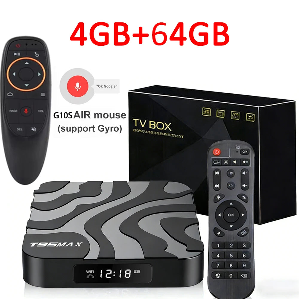 New Android TV Box T95Max Android 16 Allwinner H618 8GB+256GB 2.4&5G Dual Wifi BT5.4 Media Player 4K 8K Video HDR10+ Set Top Box