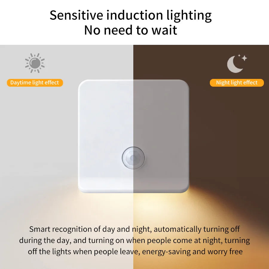 Motion Sensor Cabinet Light Wireless USB Rechargeable LED Lights Wardrobe Lamp Kitchen Stairs Hallway Bedroom Closet Night Light