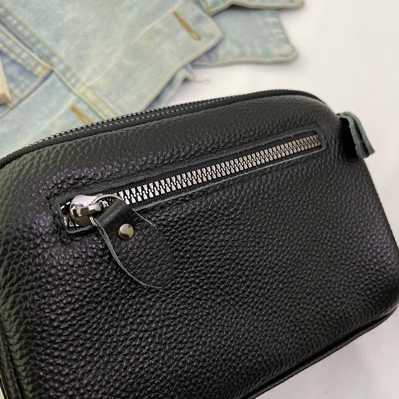 100% Genuine cowhide Women's Leather Mobile Phone Bag Crossbody Bags For Women Bag Designer Crossbody Bag Messenger Bags Sac
