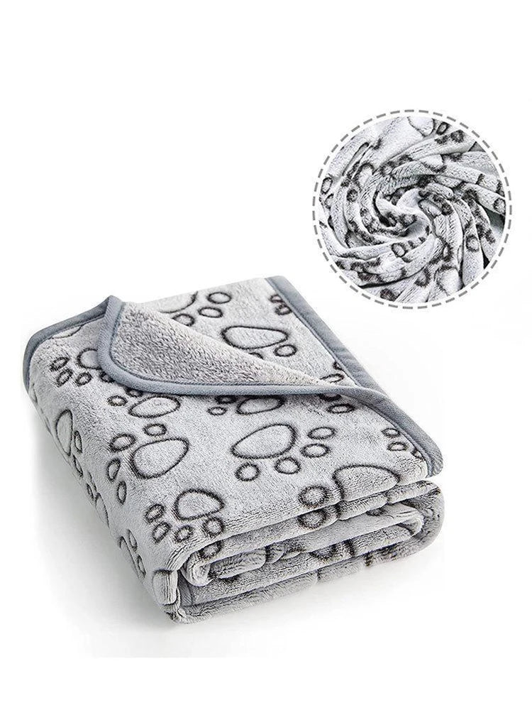 Winter Soft Dog Blanket Washable, Cat Blanket for Indoor Cats Mat Large Medium Small Dog Gifts Puppy Essentials (Grey) Bed