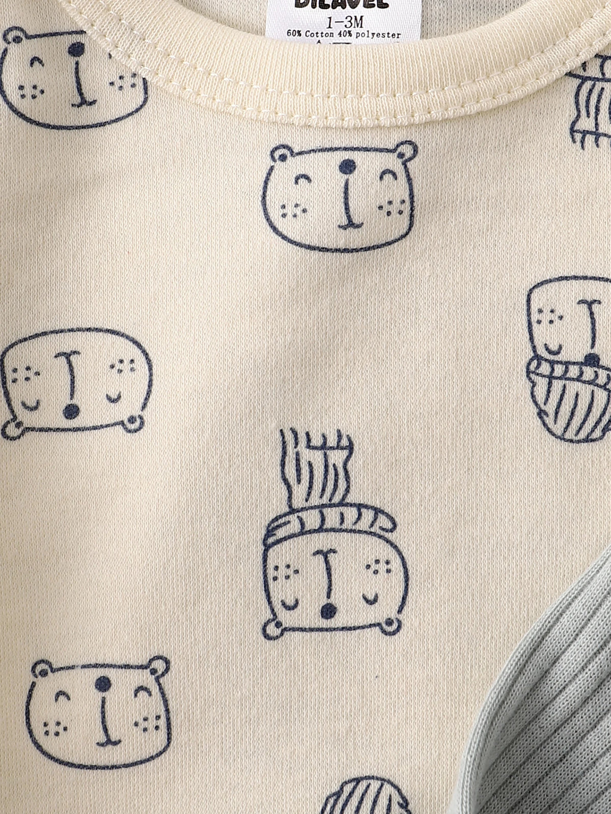 Baby Boy Onesie 3PCS New Style Baby Boy Clothes Spring/Autumn Long-Sleeved Onesie Cotton Fabric Suitable for 0-9 Months