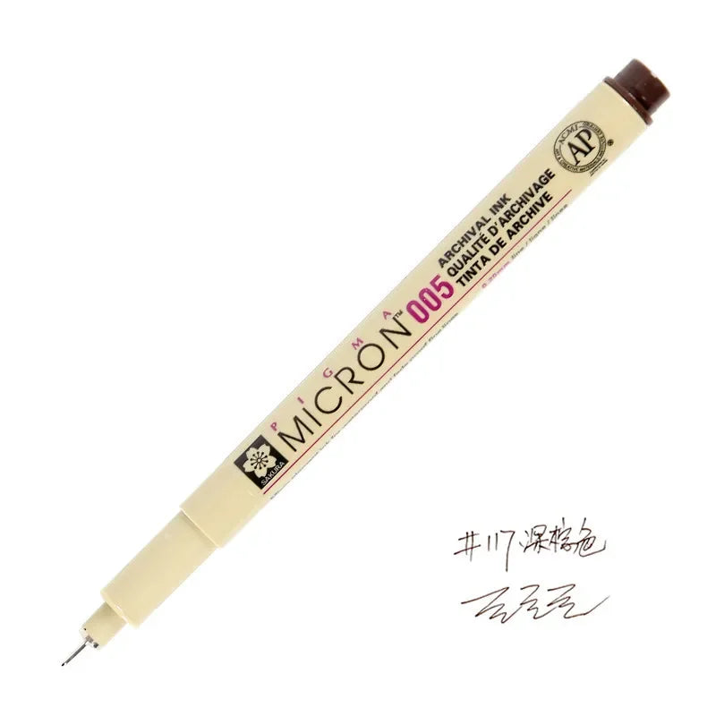 1pcs SAKURA Micron Pen 0.25mm 0.45mm Liner Marker Pen Watercolor Markers for Professional Drawing Sketch Manga Art Supplies