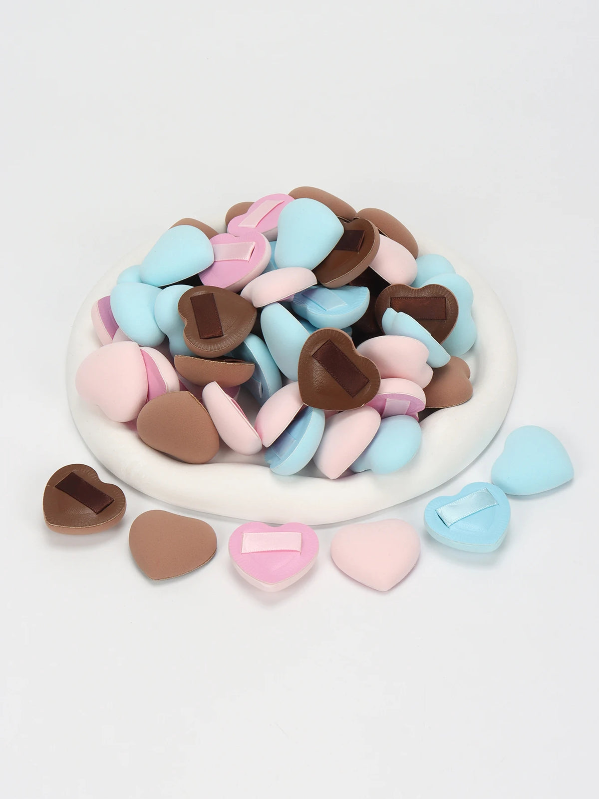 5/10/20Pcs Super Soft Cotton Candy Makeup Puff Necessary Wet Dry Use Air Cushion Powder Puff Multifunction Portable Makeup Sponge
