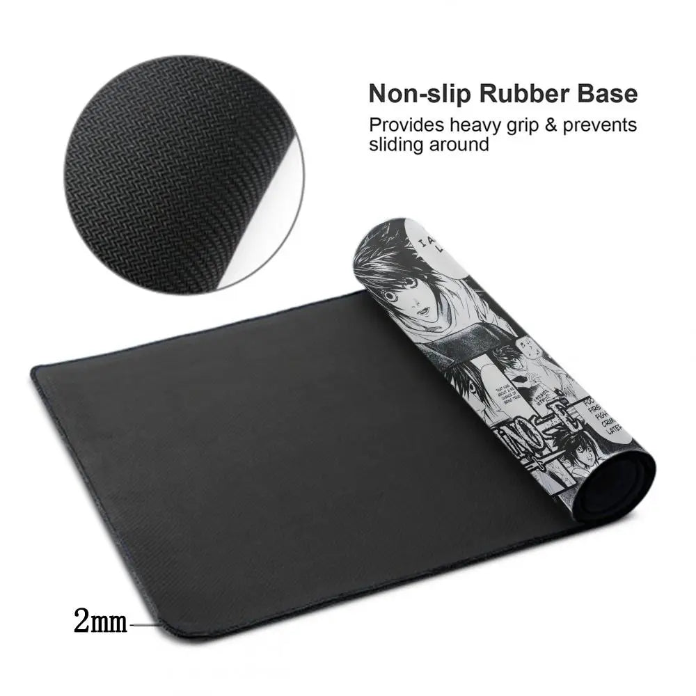 Death Note XL 700X300 Anime Mousepad HD Printing Computer Gamers Locking Lock Edge Mouse Pad XXL 900x400mm Keyboard PC Desk Pad