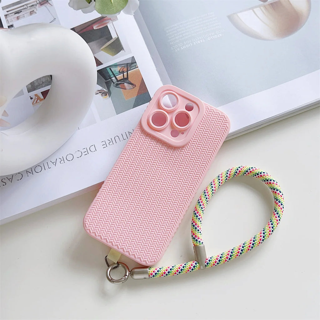 Fashion Short Adjustable Phone Strap Wrist Strap Anti Slip Anti Fall Anti Loss Pendant Phone Accessory Lanyard