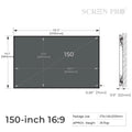 120 inch 4K Ultra HD 16:9 ALR CLR UST Ambient Light Rejecting Fixed Frame Projector Screen for Ultra-Short Throw Projectors