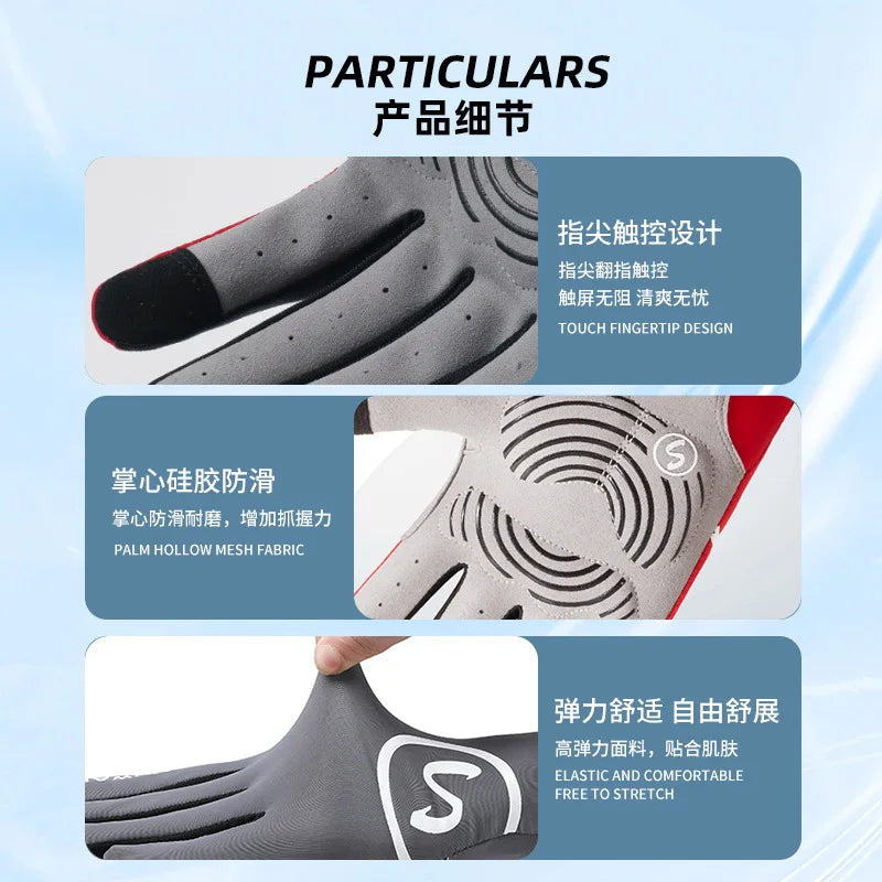 Cycling Gloves Full Finger Touch Screen Anti-Slip Breathable MTB Road Bike Bicycle Gloves for Men Women Gym Fishing Sports