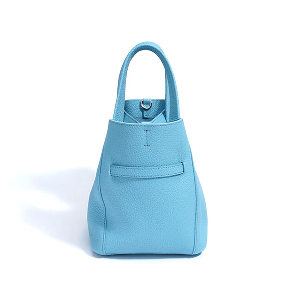 Fashion Original Brand Women Bag Genuine Leather Female Top Handle Soft New Handbags Custom Name Luxury Designer Tote Bucket Bag