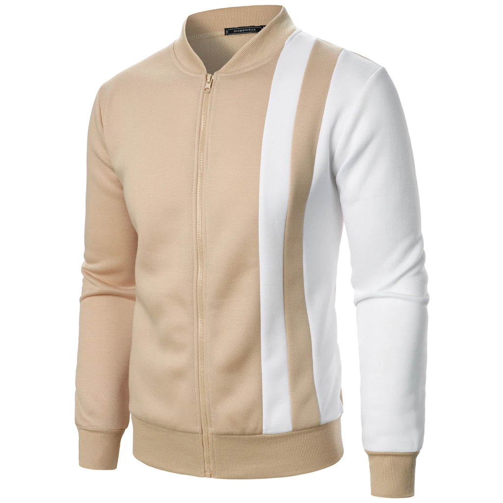 Blazer de ginásio casual de manga comprida com fecho para primavera/outono