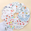 Random 3pcs Waterproof Baby Feeding Bibs 360 Degree Petal Infants Cotton Saliva Towel Newborn Toddler Soft Burp Cloth Kids Bib